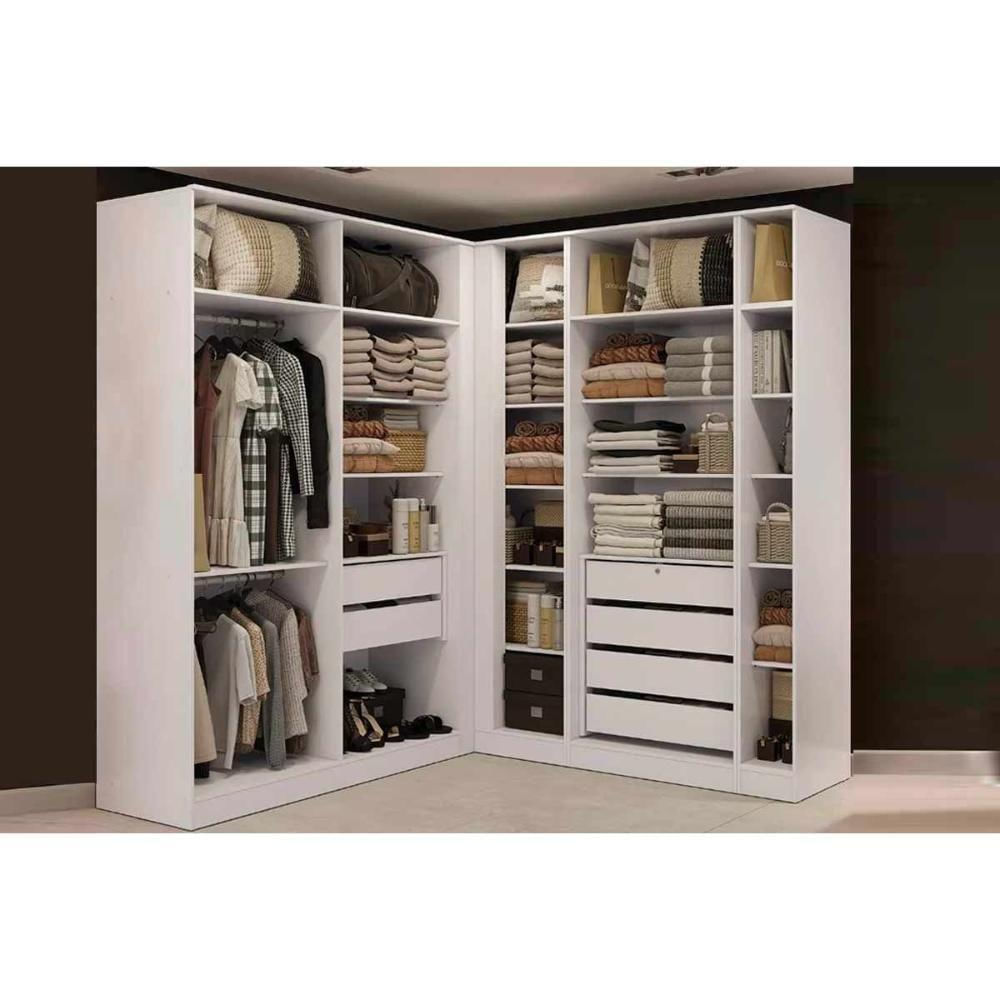 Quarto Modulado Kappesberg Adapt Adapt 5 Peças (4 Closets + 1 Complemento) Qcm08 Branco - Kappesberg