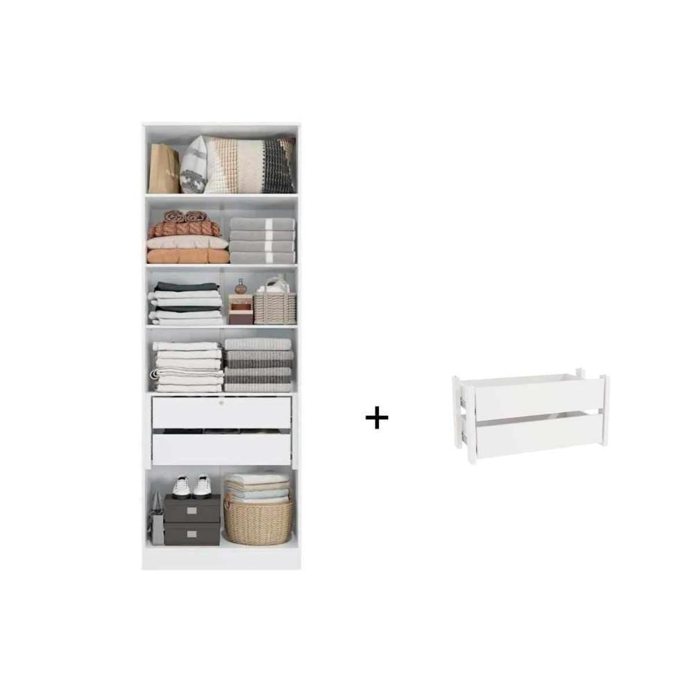 Quarto Modulado Kappesberg Adapt Adapt 5 Peças (4 Closets + 1 Complemento) Qcm08 Branco - Kappesberg