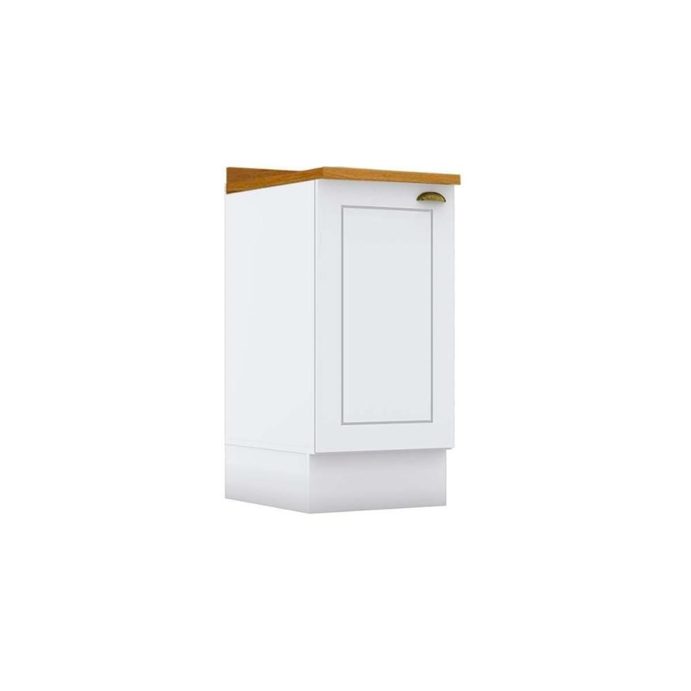 Balcão De Cozinha Modulado Com Tampo Americana Com 1 Porta 40cm Branco