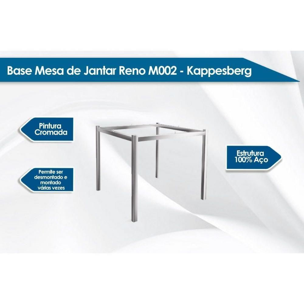 Base De Mesa Para Cozinha Reno M002 Aço Sem Tampo Niquel Kappesberg