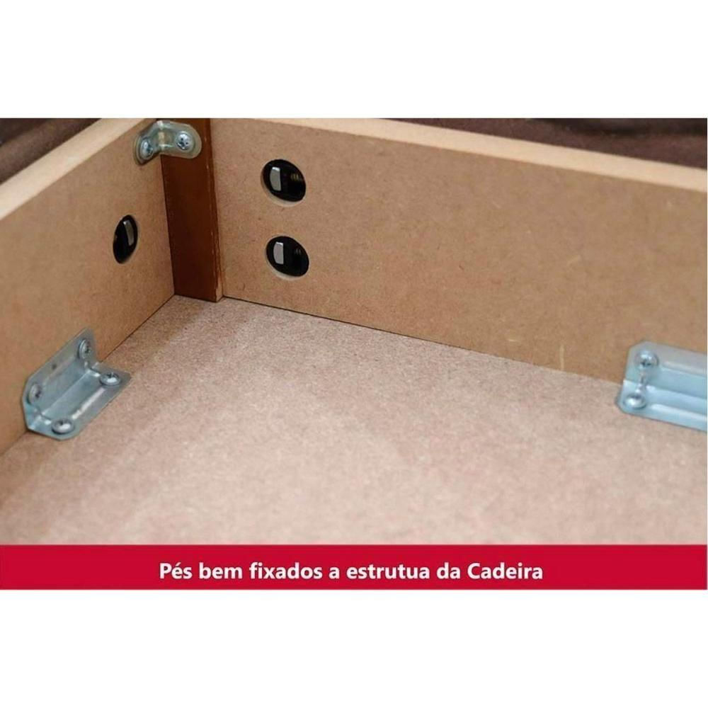 Kit 6 Cadeiras Sala Jantar Vita 6 Un Nature Suede Light Linho