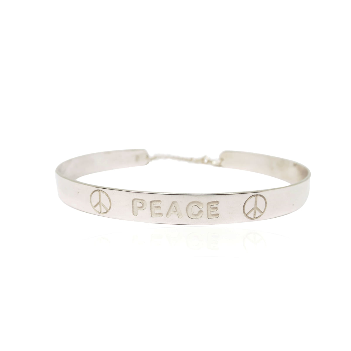 Bracelete Peace em Prata Coleção Pura Vida