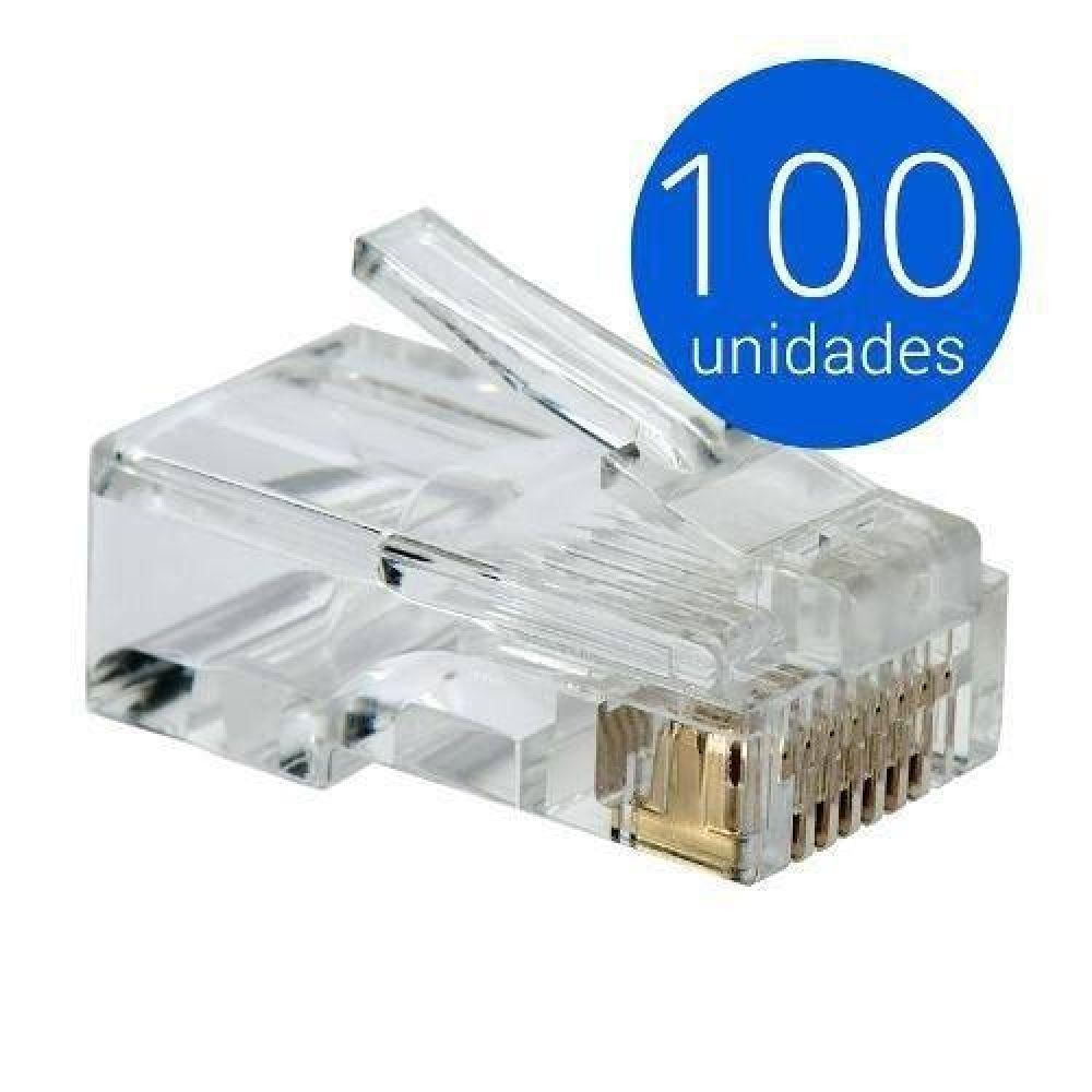 Kit 100 Conectores Macho Cat5e Rj45 Lite