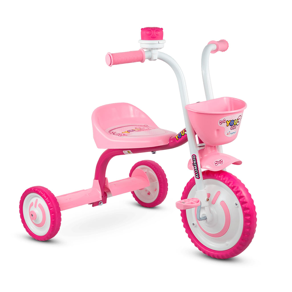 Triciclo Infantil Menina Velotrol Motoquinha Com Pedal Motoca Bebê Nathor You Girl Rosa