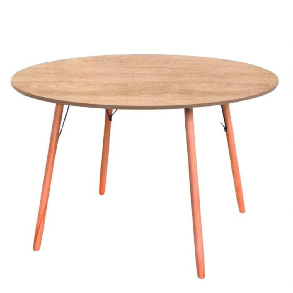 Mesa De Jantar Redonda Eames Eiffel 110 Cm - Madeira Truffel