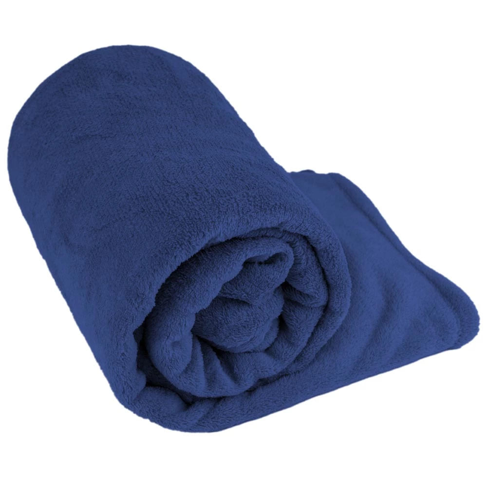 Manta Cobertor Casal Fleece Le Casa Lisa 100% Poliéster Azul