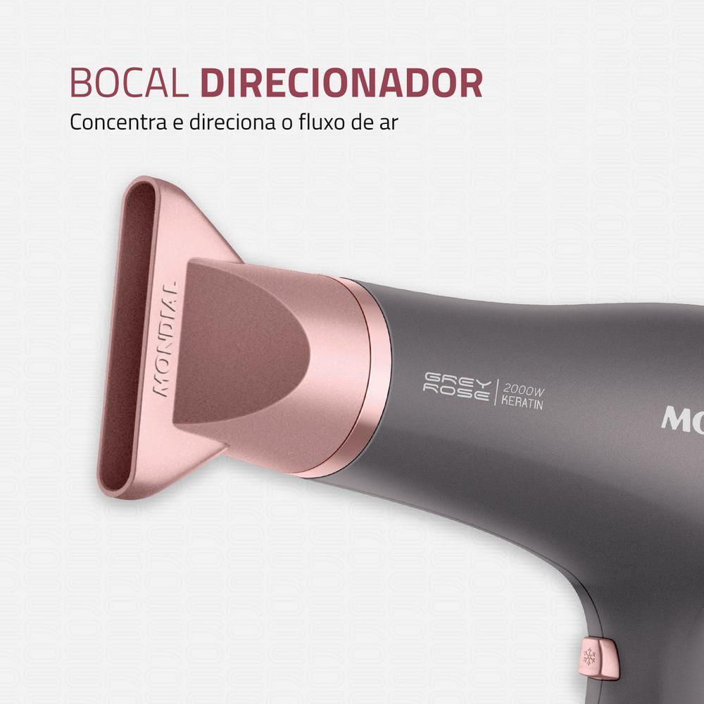 Secador De Cabelos Mondial Grafine/rose SCN-11 60hz 127V