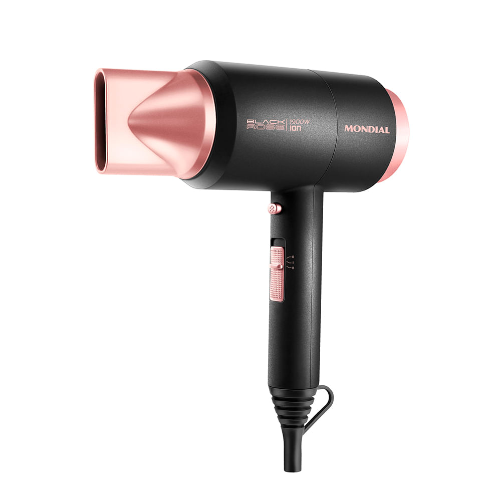 Secador de Cabelo Mondial Compact Turbo SC-38 Black Rosé 1900W - 220V