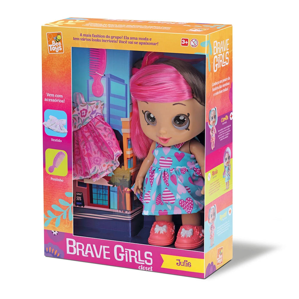 Boneca Bee Toys Brave Girls Julie Closet