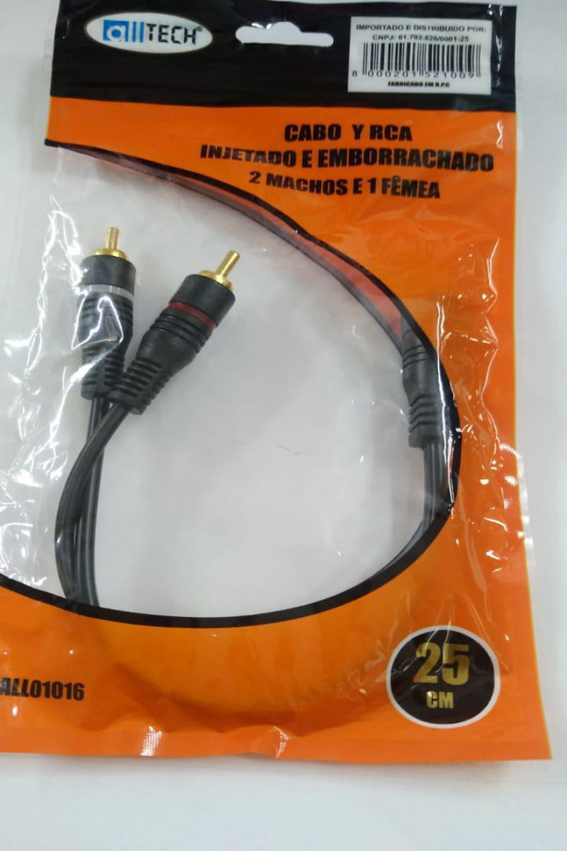 CABO Y 2 MACHO RCA X 1 FEMEA RCA 25cm