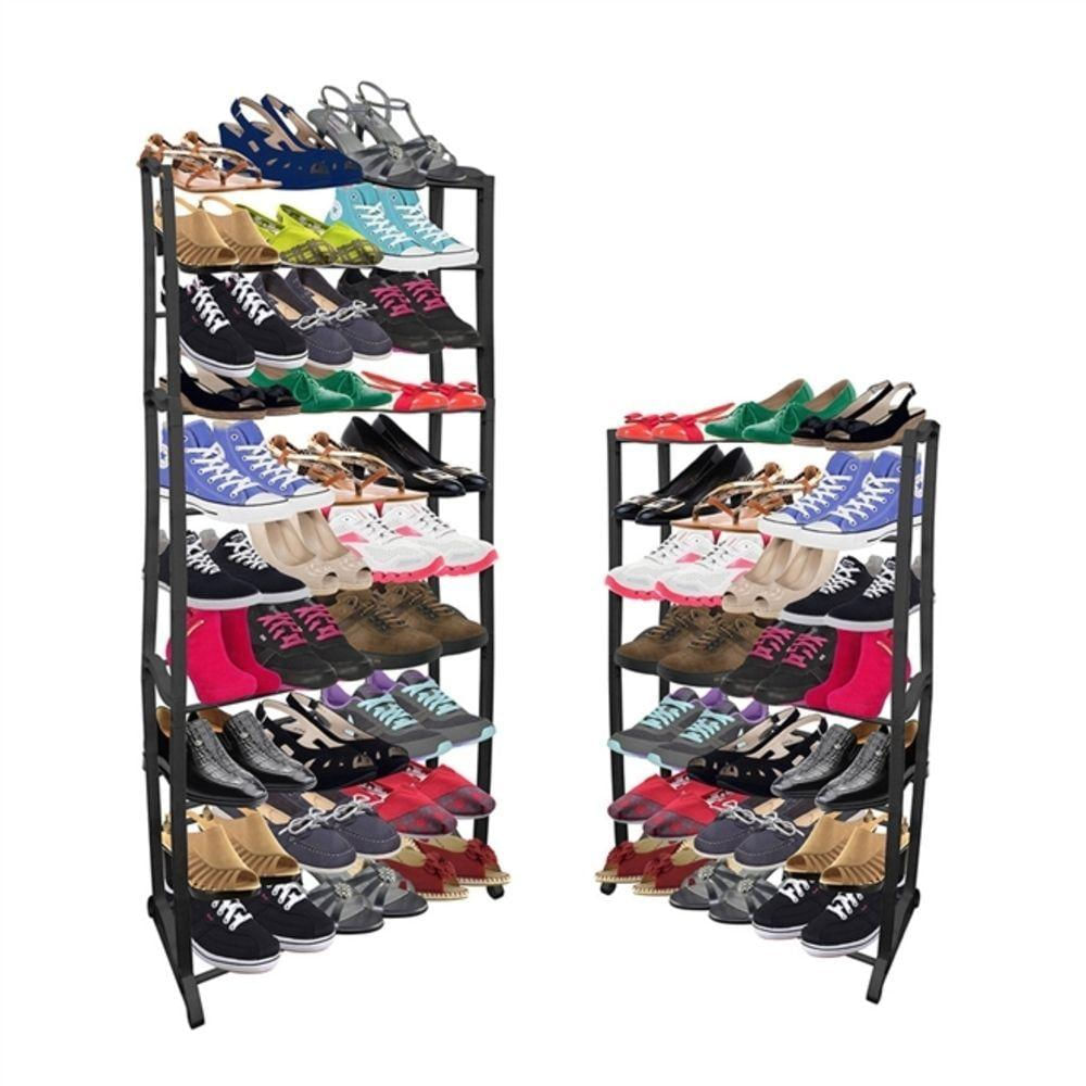 Sapateira 30 Pares Vertical Desmontavel Organizador De Calçados 60 Sapatos Com 10 Prateleiras Kangur