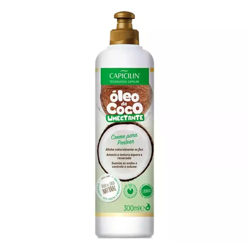 Creme de Pentear Óleo de Coco Umectante Capicilin 300Ml