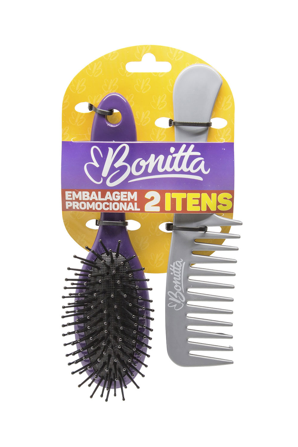 Kit Escova + Pente Bonitta Econômico Pequeno - Item Sortido