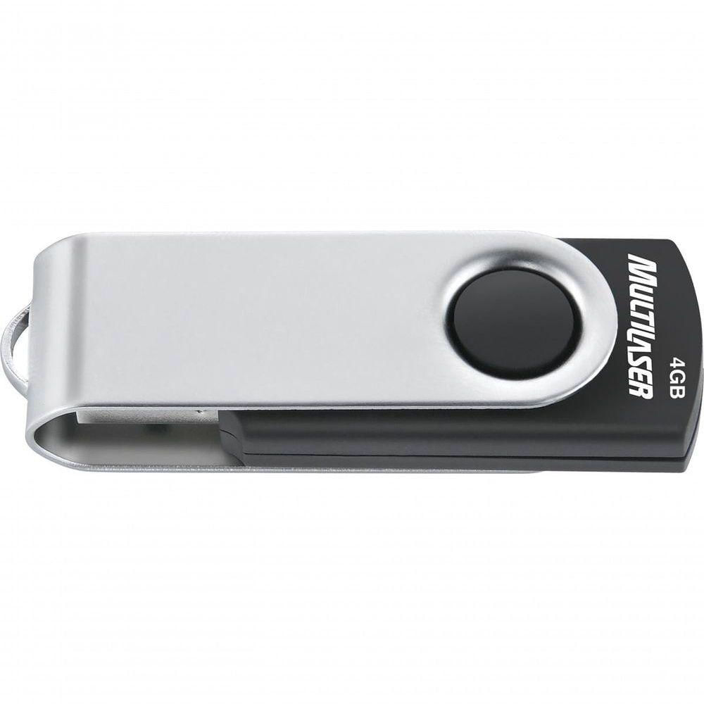 Pen Drive 4gb Twist2 Preto-prata Pd586