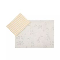 Kit Fronha Papi Família Coelho 100% Algodão com Duas Peças