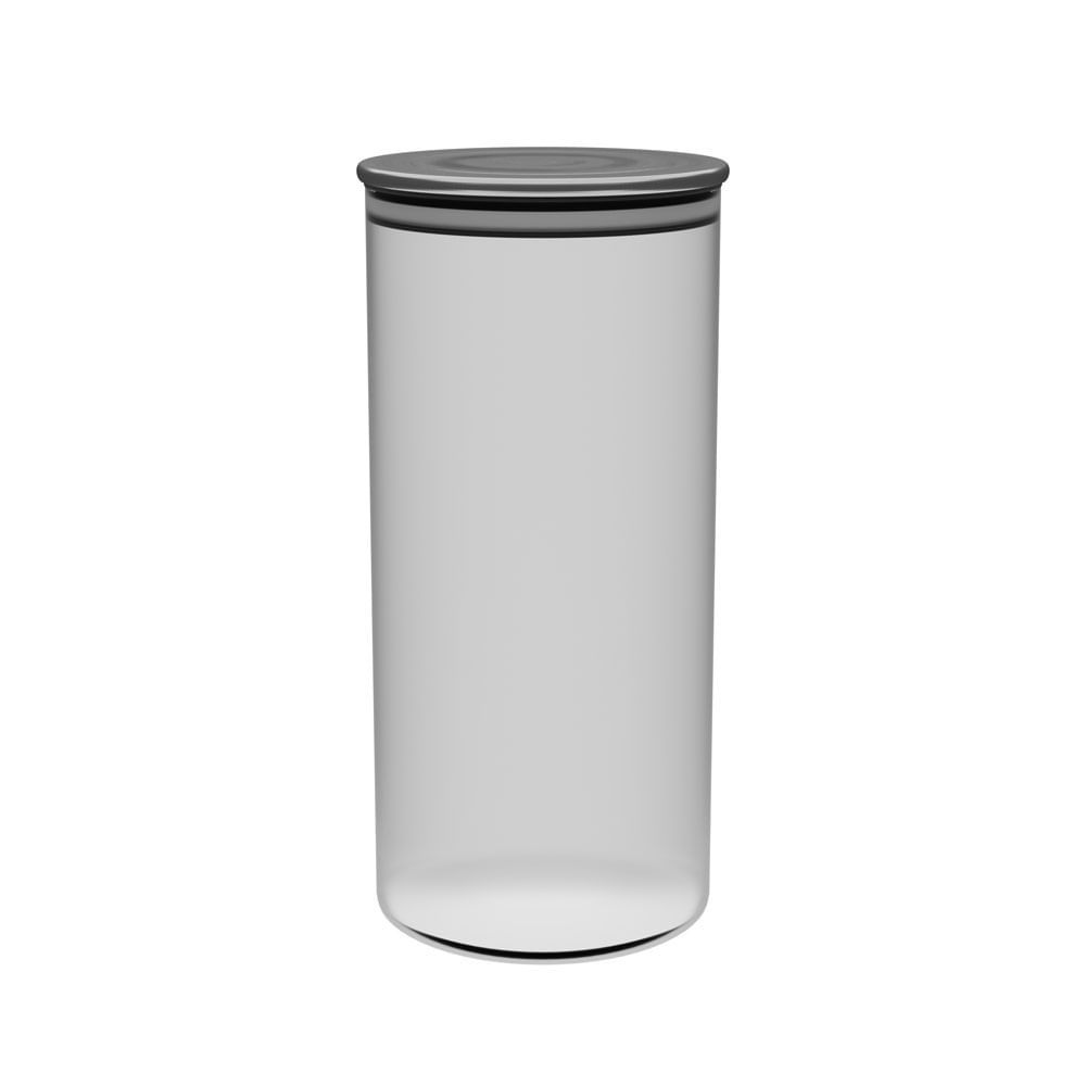 Pote para Mantimento Le em Vidro Borosilicato Hermético com Tampa Inox 1,4L