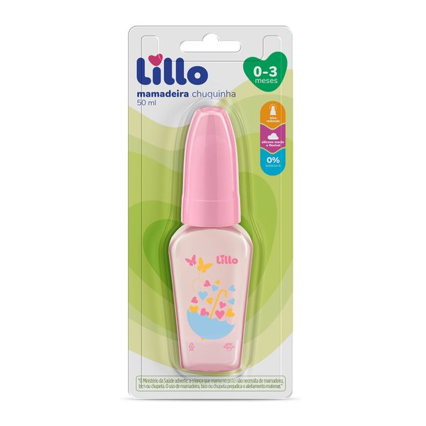 Mamadeira Chuquinha Lillo Mini Rosa 50ml