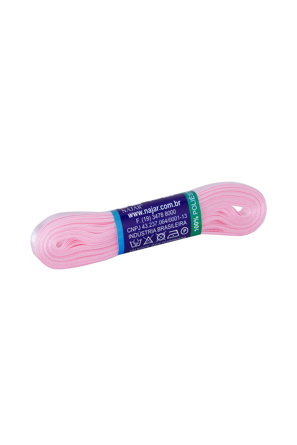 Fita de Cetim Nº01 7mm Peça com 10m Rosa Bebê
