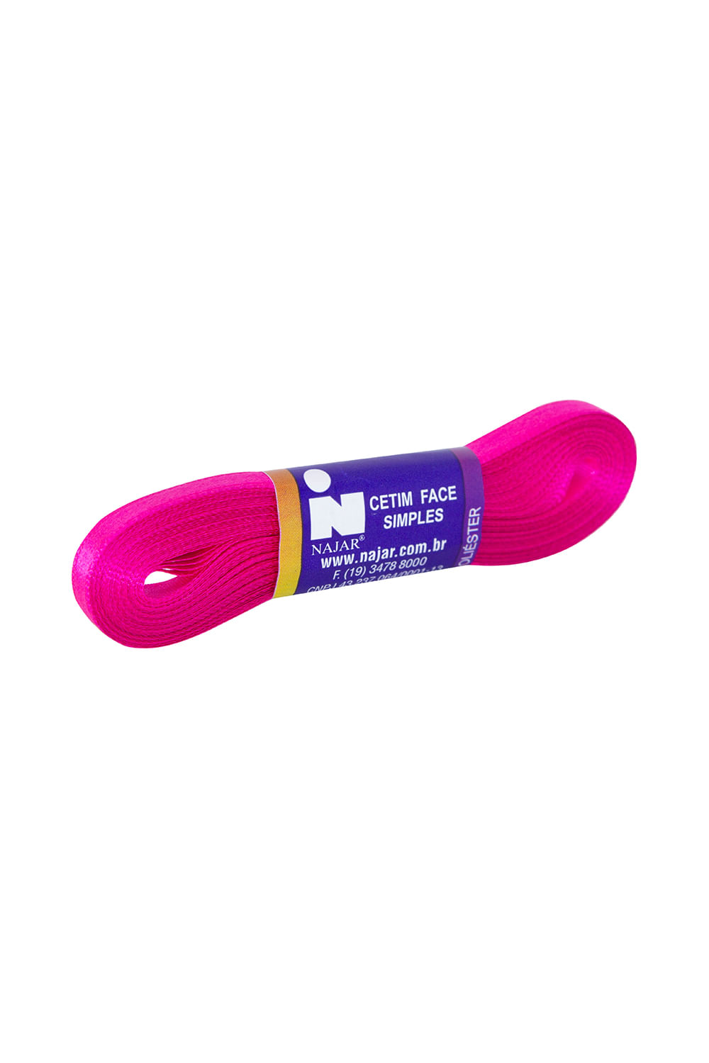 Fita de Cetim Nº01 7mm Peça com 10m Rosa Petúnia