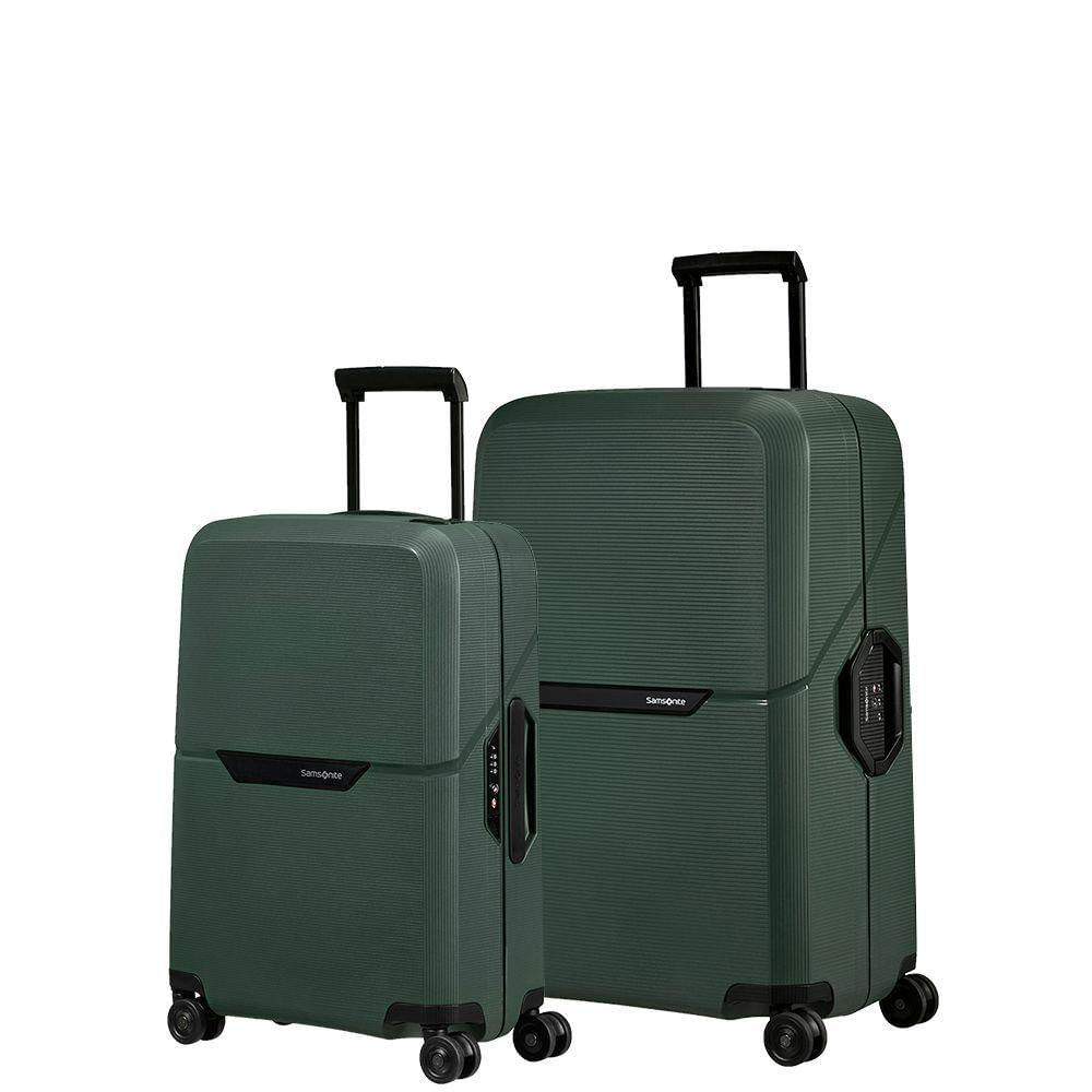 Conjunto De Malas Magnum Eco Samsonite Polipropileno Cadeado Tsa 4 Rodas Duplas P E M Verde