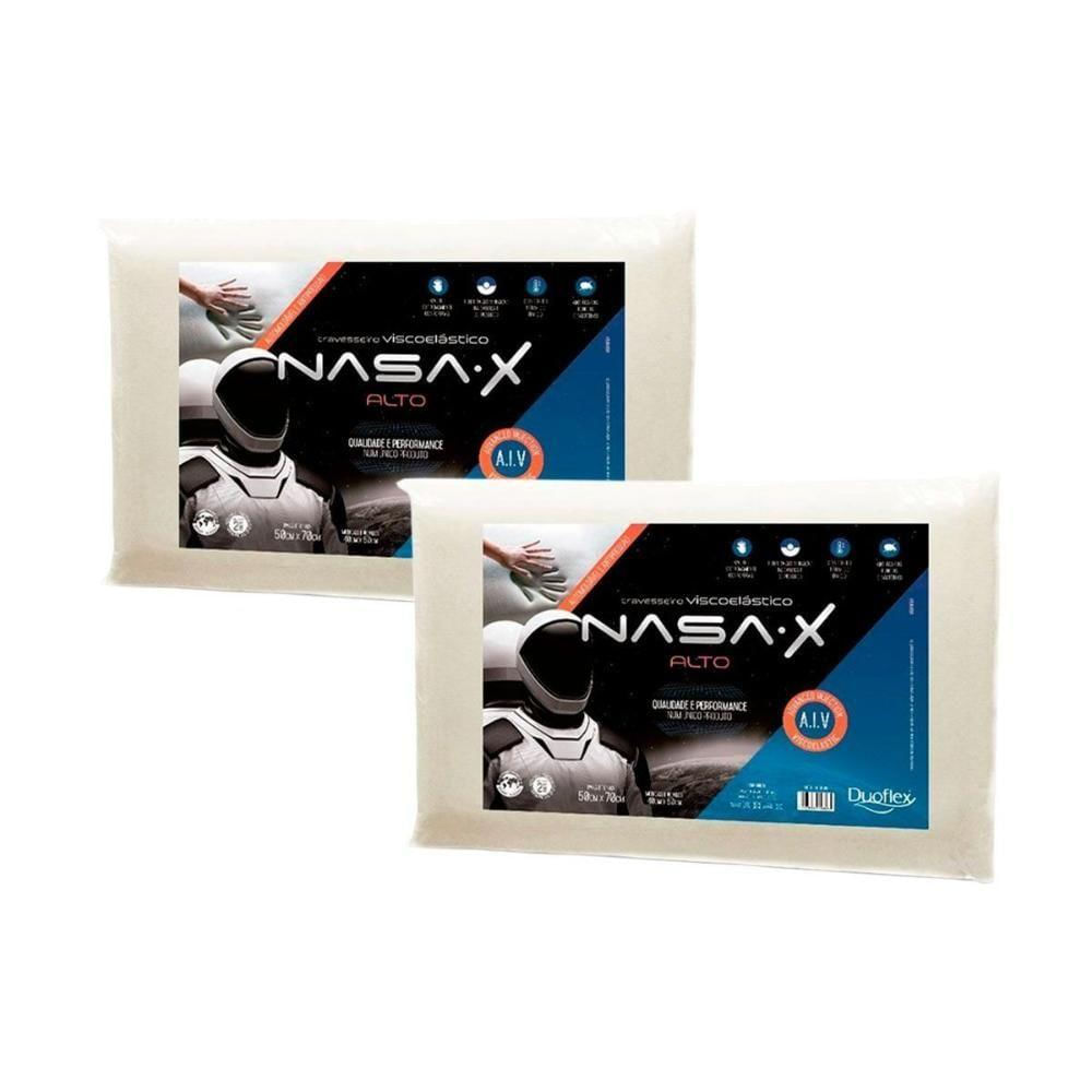 Travesseiro Viscoelástico Nasa X Ns3100 Kit C/ 2 Un (50x70) - Duo