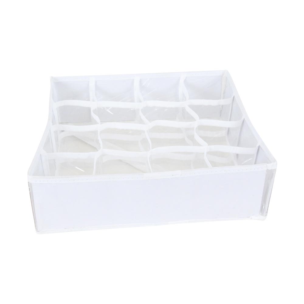 Organizador Le Clear Multiuso PVC Transparente Retangular com 16 Divisórias