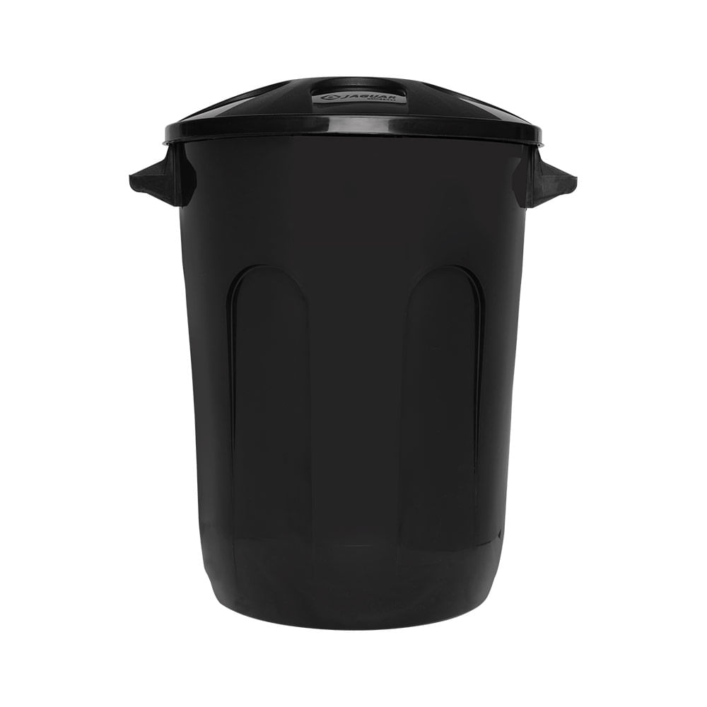 Cesto de Lixo Jaguar com Tampa Eco Nature Preto 60L