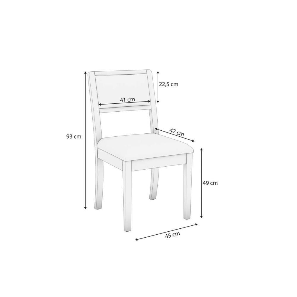 Kit 6 Cadeiras De Cozinha Alice 6 Un Carvalho Linho Bege A058