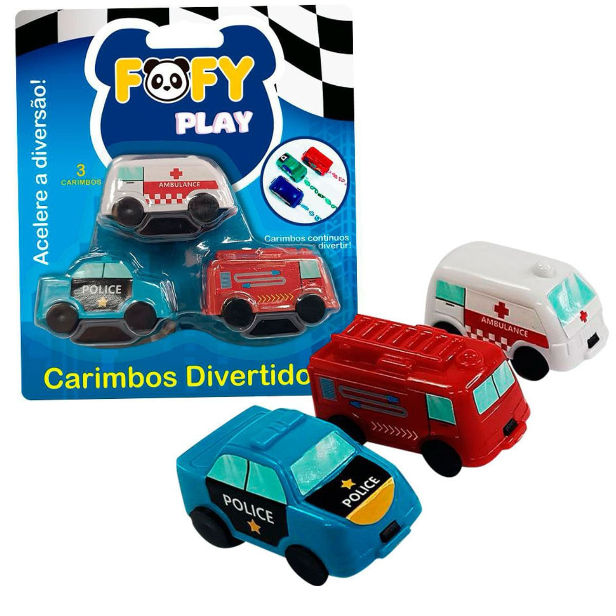 CARIMBO DIVERTIDO CARRINHOS PLAY - FF3000 - FOFY