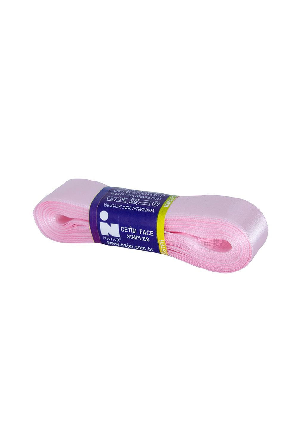 Fita de Cetim Nº05 22mm Peça com 10m Rosa Bebê