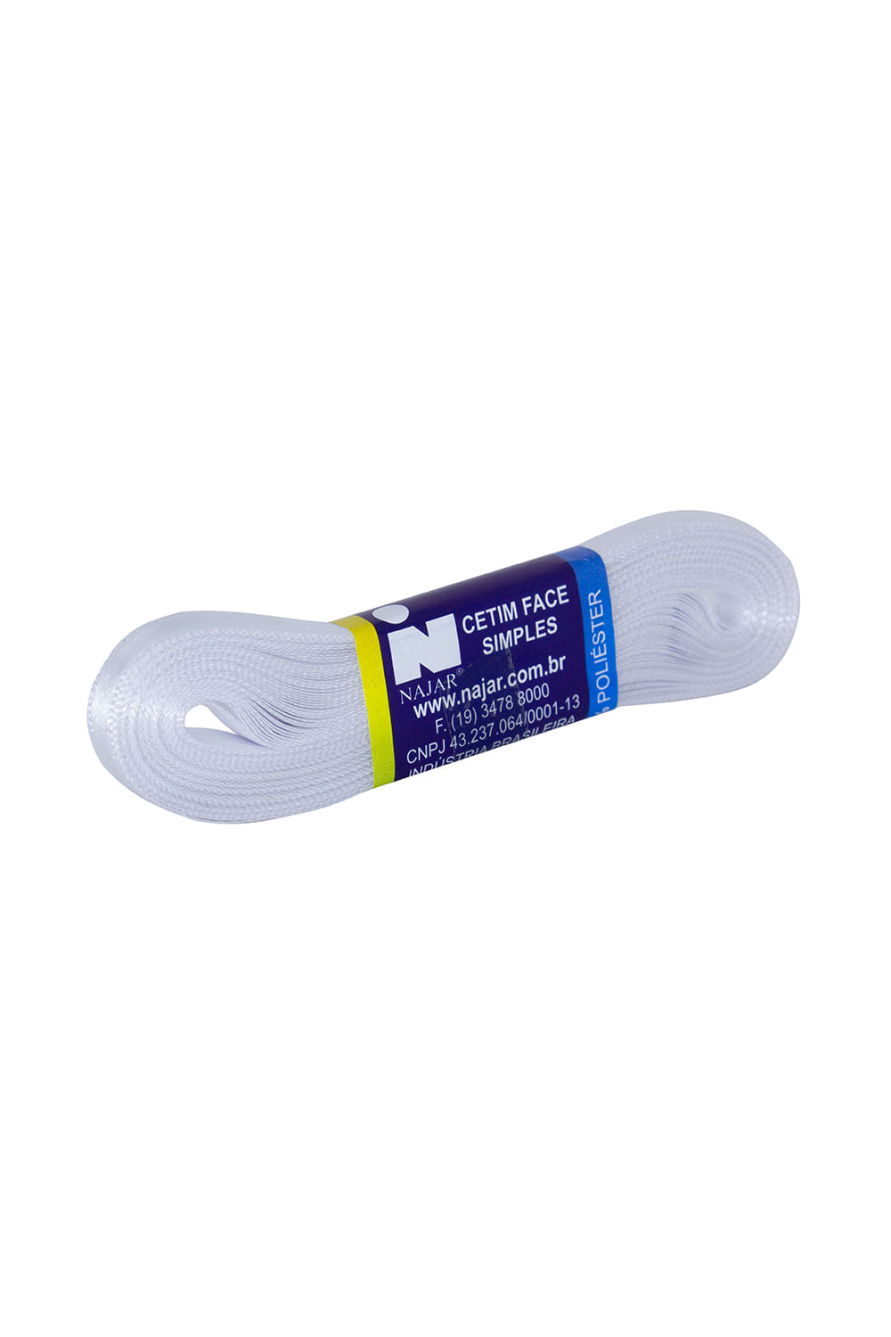 Fita de Cetim Nº01 7mm Peça com 10m Branca
