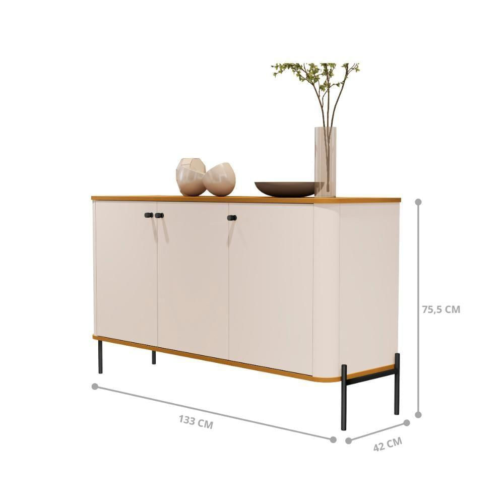 Buffet Nova Orleans Off White Nature Preto