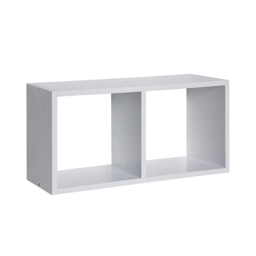 Nicho Duplo Prat-k Cubo Retangular em MDP 56x28x20cm Branco