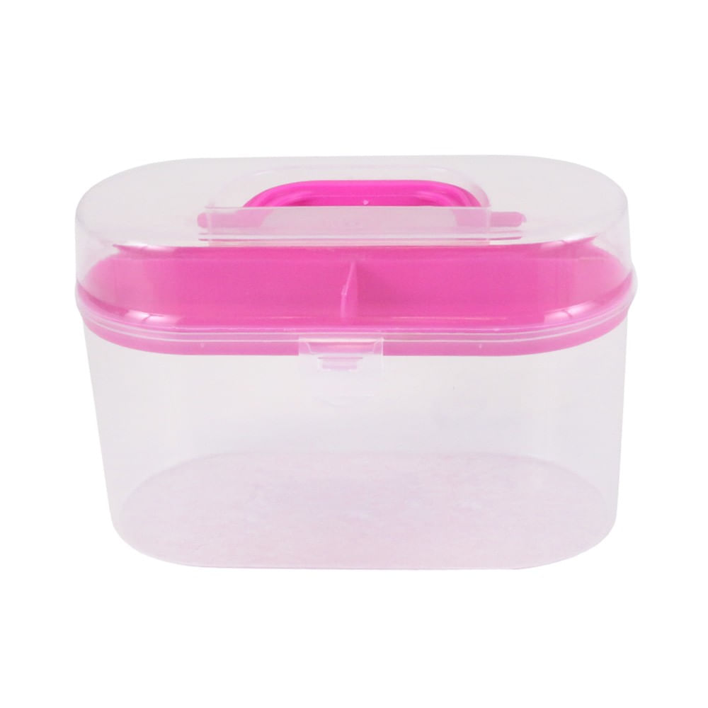 Organizador Plástico Baú com Divisórias 13,5x9,2x3cm B3-2 Cores Diversas - Item Sortido