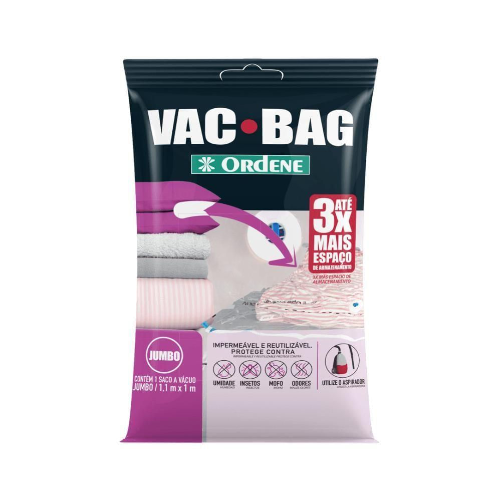 Kit 2 Sacos A Vácuo Organizador Jumbo Transparente 1,1 X 1m Vac Bag Ordene