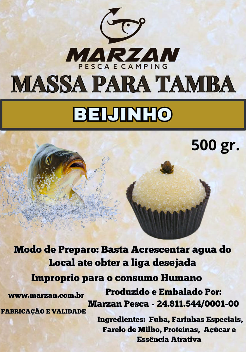 Massa Para Tamba Marzan - Sabor Beijinho - 500 gr