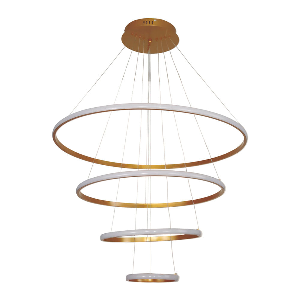 Lustre Pendente Astraled Ankaa PL-9808 Dourado Led Bivolt