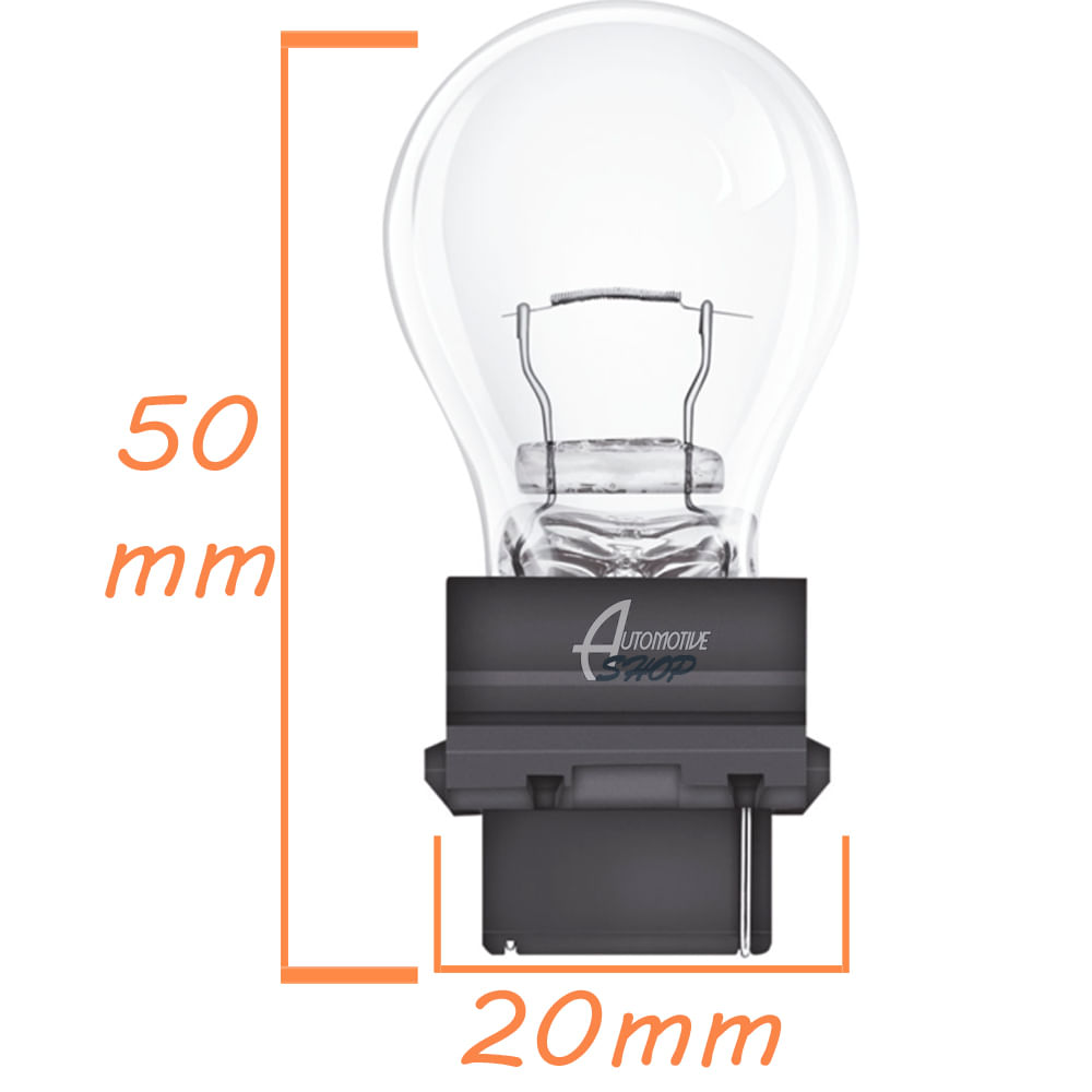 Lampada 3157 W2.5/16q 12V 27/7W Um Polo Halogena Unidade