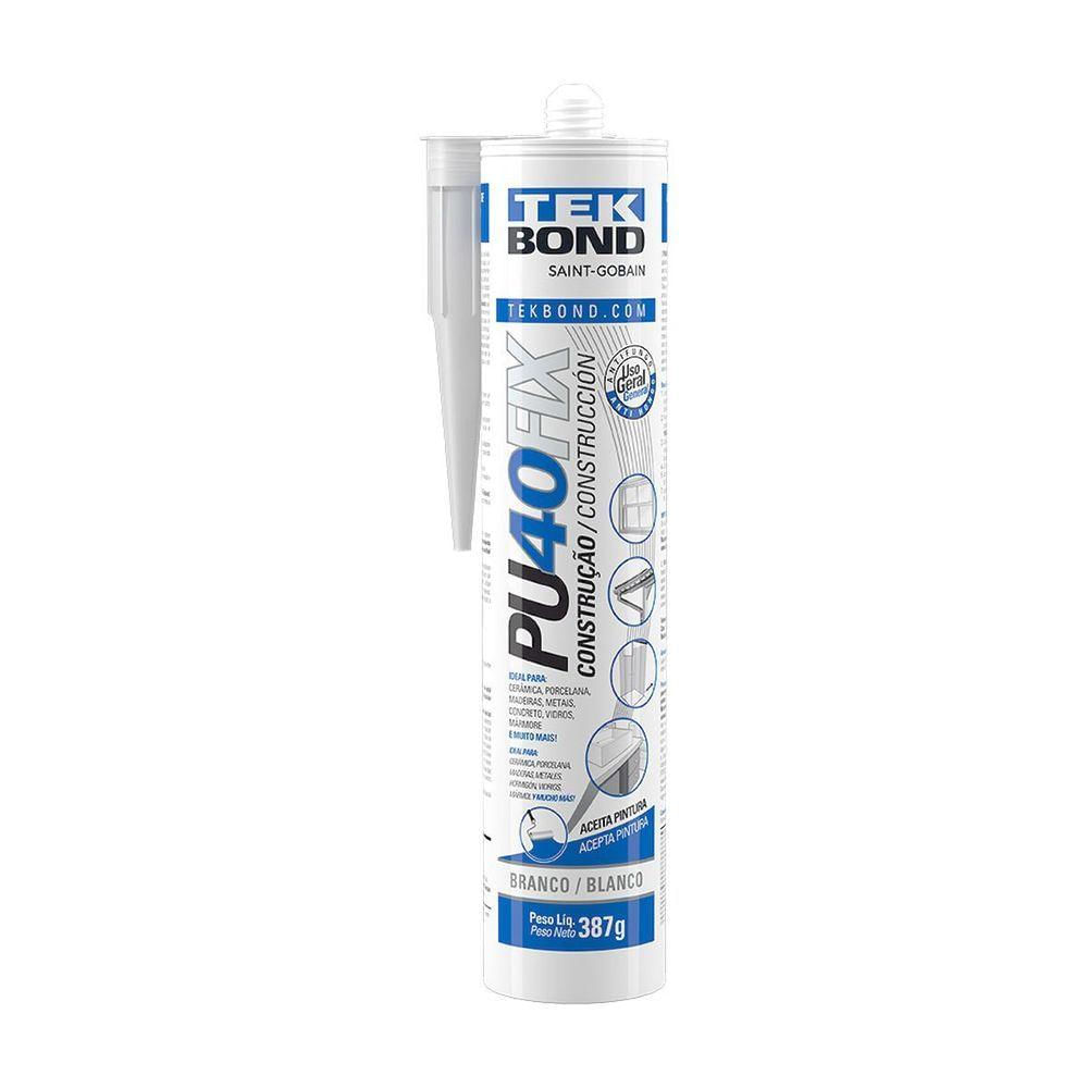 Adesivo Selante Silicone Pu40 Branco 280ml 387gr Tekbond