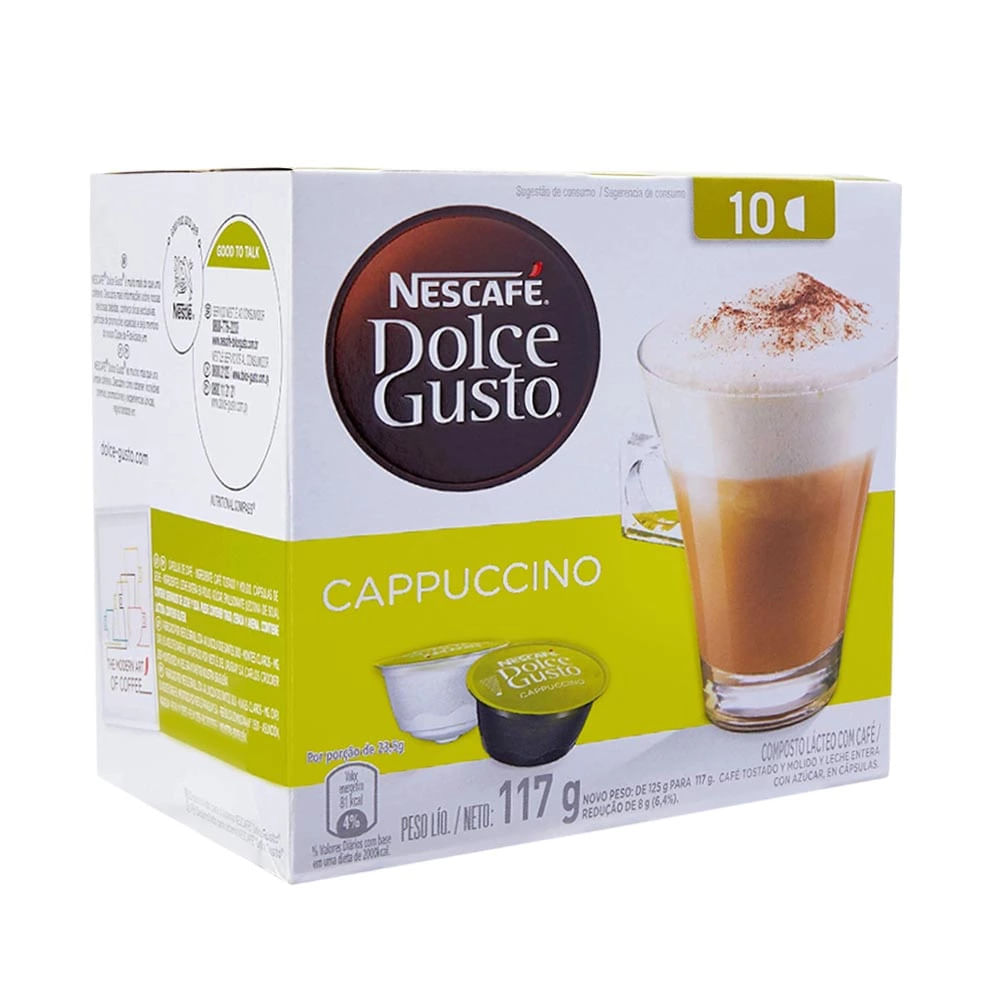 Cápsulas Nescafé Dolce Gusto Cappuccino 10 Unidades 117g