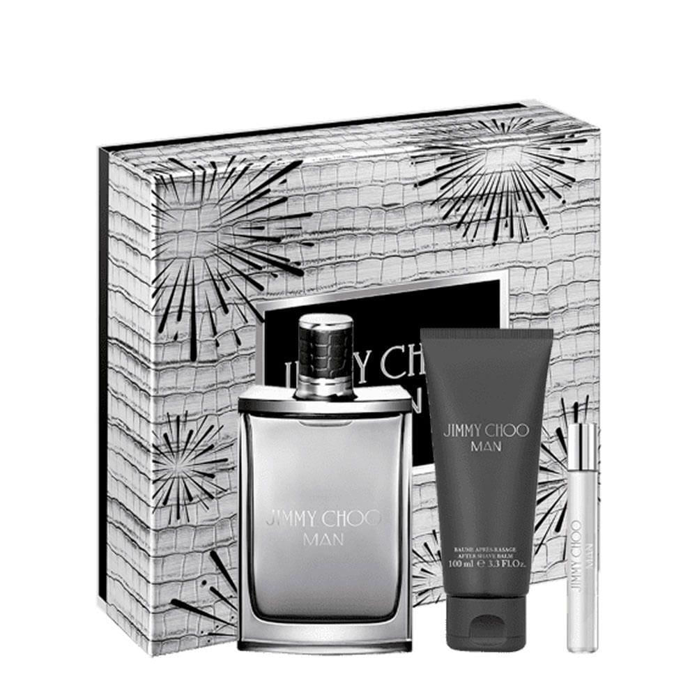 Kit Jimmy Choo Man Masculino - Eau De Toilette 100ml + Eau De Toilette 7,5ml + Sabonete 100ml