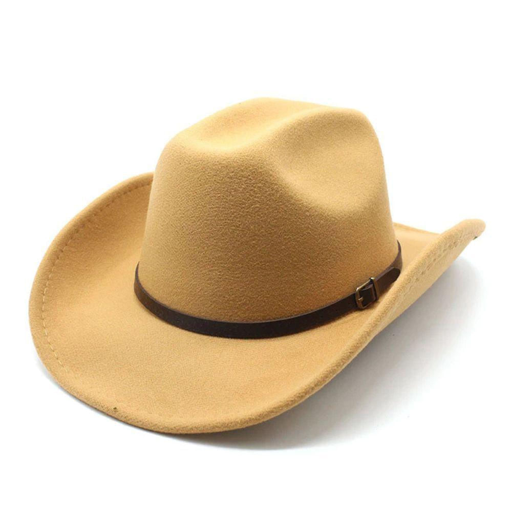 Chapéu Fedora De Feltro Aba Média Maleável Cata Ovo Cowboy Rodeio Unissex Batateiro Bege