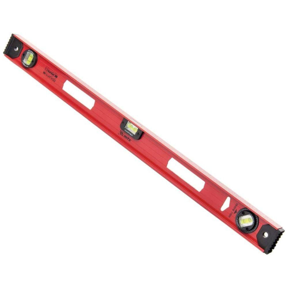 Nível De Alumínio Ferroviário 600mm 2 Bolhas + 1 Rotativo Reforçado - Mtx 24" 340069