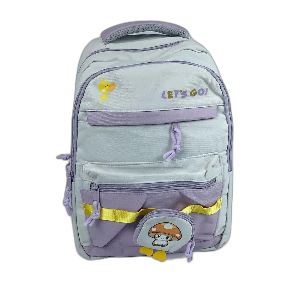 Mochila Escolar Grande Capacidade Para Estudante Feminina Impermeável lilas