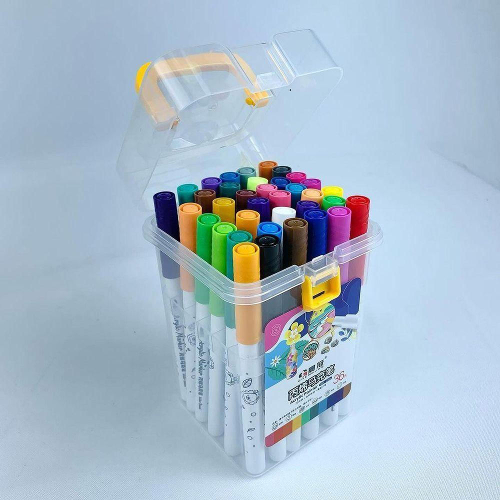 Caneta Marcadora Marca Texto Hidrocor Para Pintura De Arte Aquarela Material Escolar Modelo cores 36