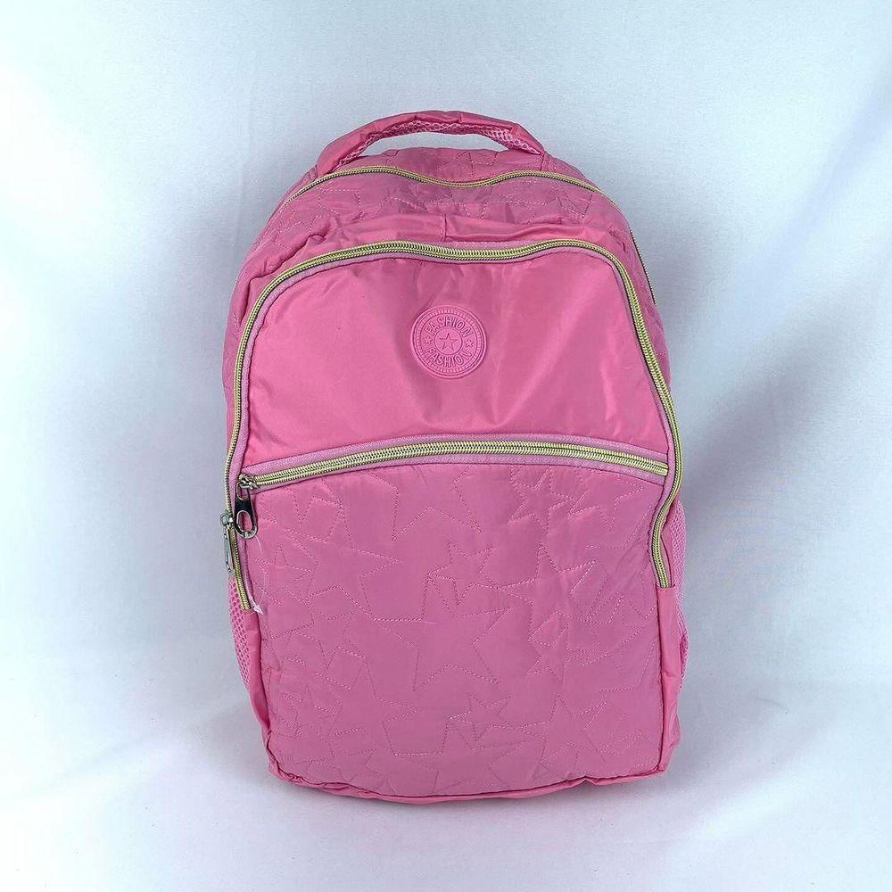 Mochila Escolar Feminina Casual Reforçada Estrela rosa