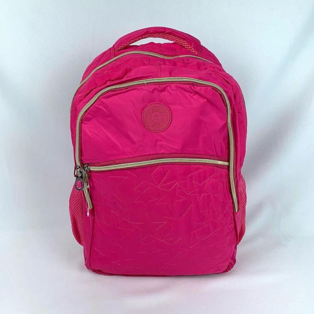 Mochila Escolar Feminina Casual Reforçada Estrela pink