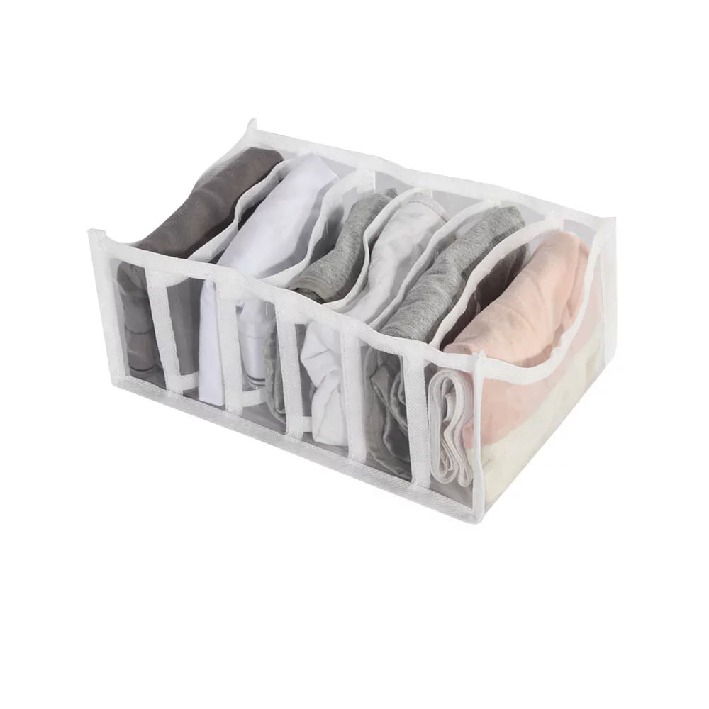 Organizador Le Clear PVC Transparente com 6 Divisórias