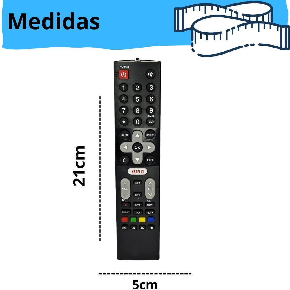 Kit Com 10 Controles Remotos Tv Philco Lcd-smart Preto Le-7054 Ptv55u21dswnc - Ptv55u21dswnt