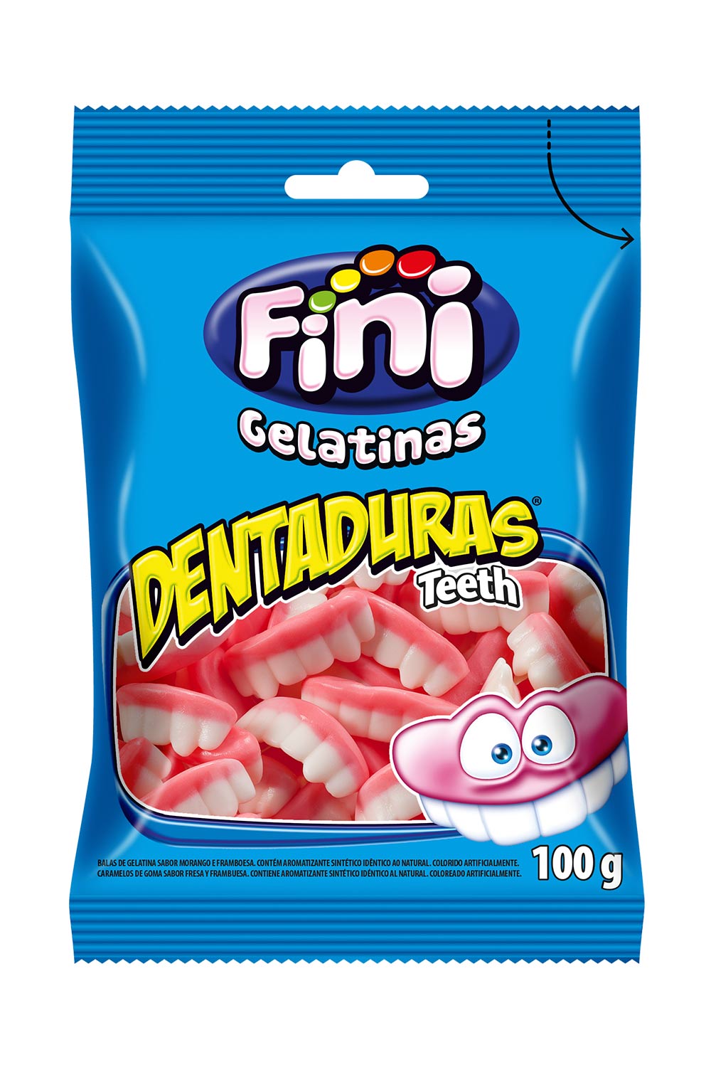 Bala Gelatina Dentadura Fini 100g